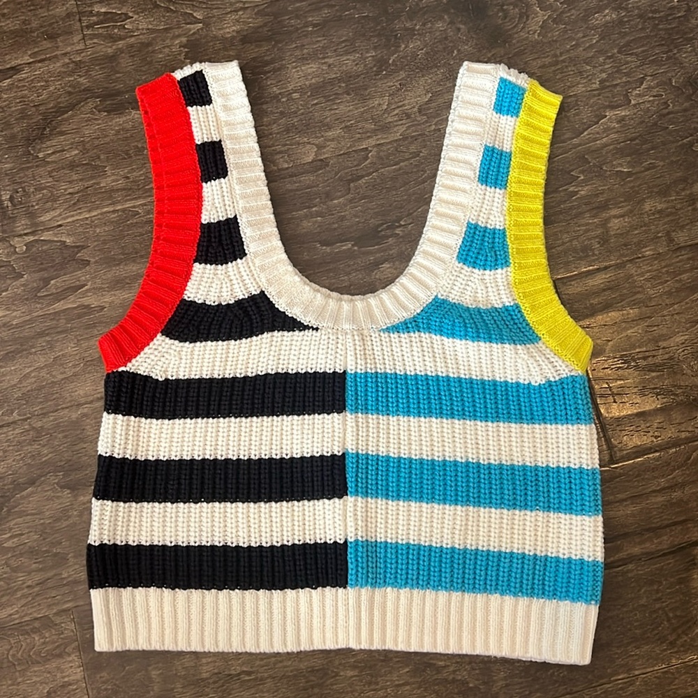 Staud striped knit tank top. Never worn but no tags size Small